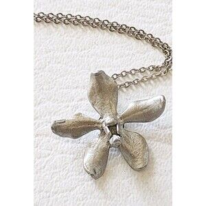 Selangor Pewter Necklace from ‘The Orchid Collection’ Fairy Flower Bloom Pendant